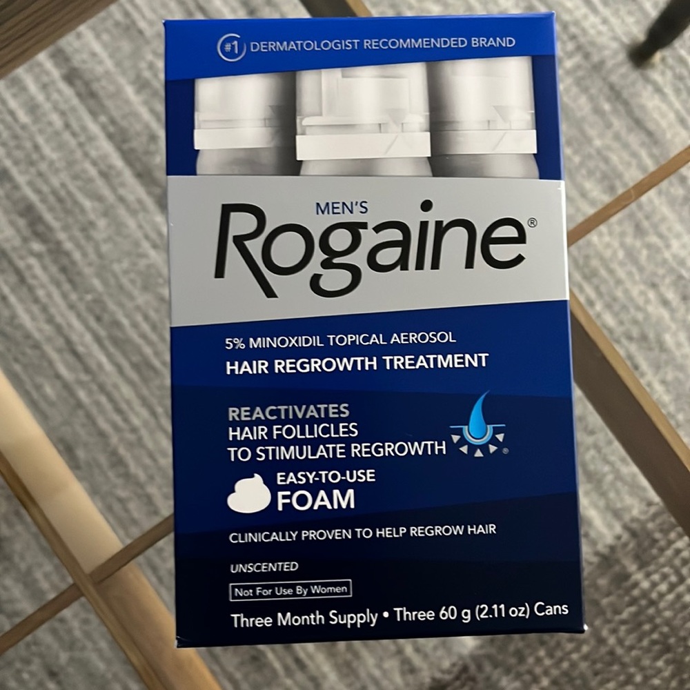 ROGAINE 5% Minoxidil Topical Hair Regrowth Treatment - 3 month Supply EX…